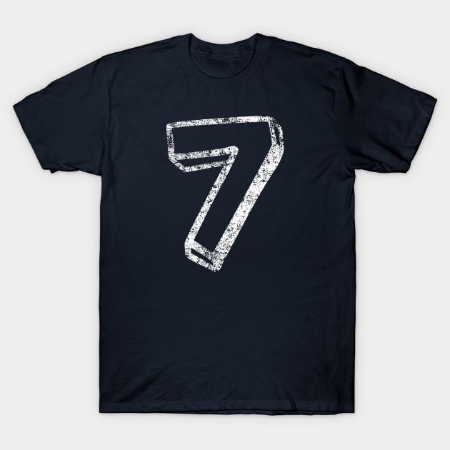 7 Fun Font - Distressed T-Shirt by PsychicCat